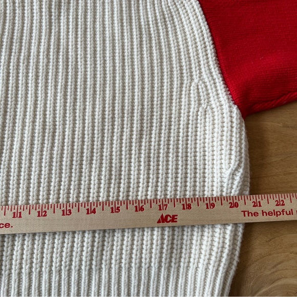 ❤️SOLD❤️ TORY BURCH SPORT MERINO WOOL APRES SKI SWEATER CROP CLASSIC OVERSIZED - Picture 8 of 12